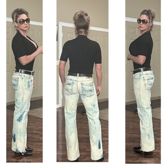 Buffalo David Bitton travis jeans acid wash stone wash - Picture 4 of 13